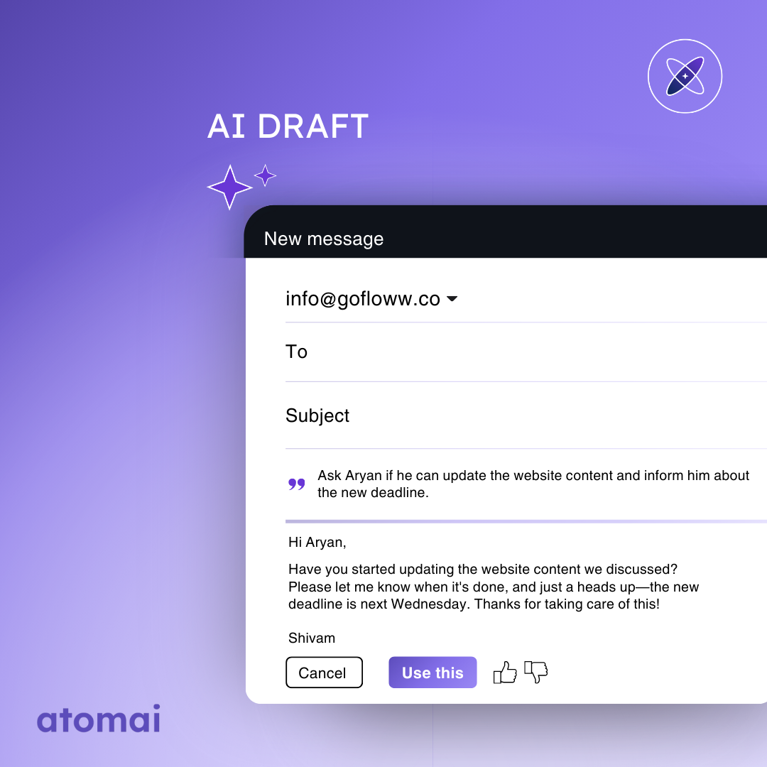 Atom Mail: AI Draft