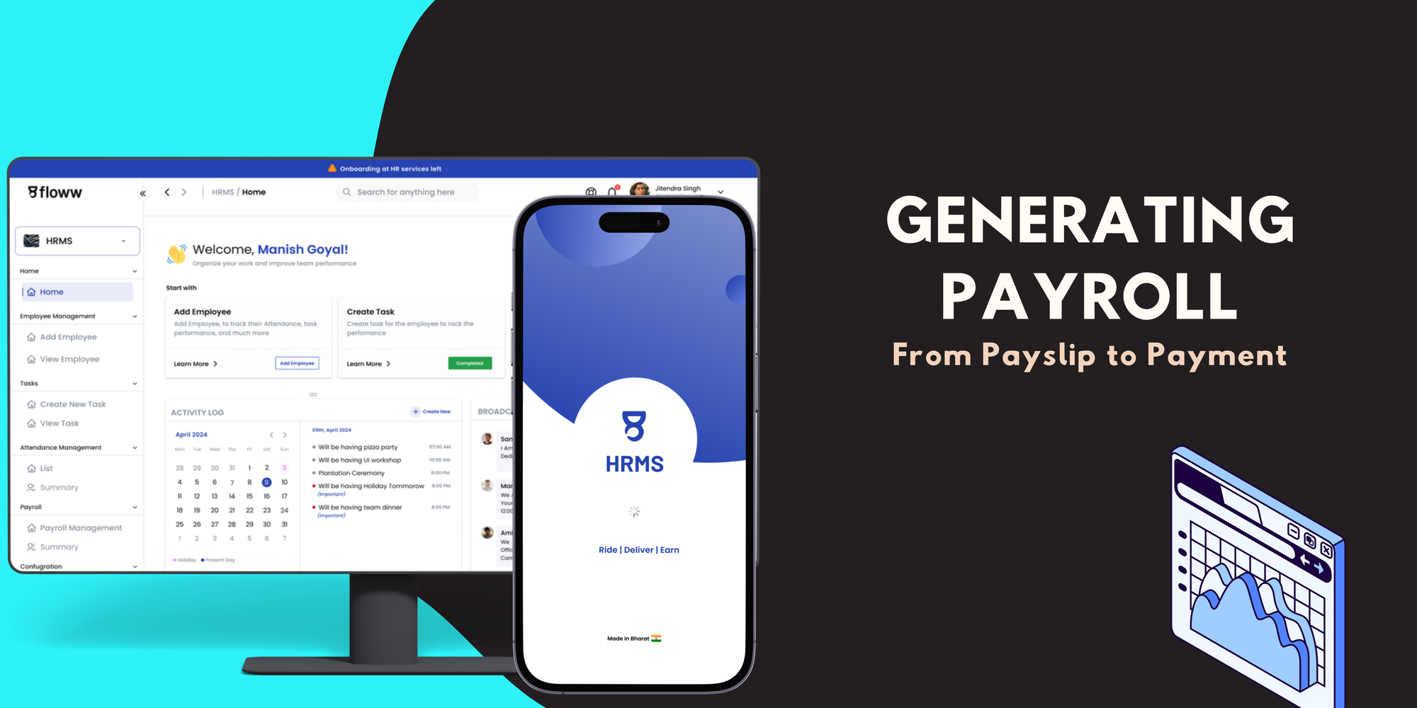 Generating Payroll with Floww HRMS: From Payslip creation to Payment